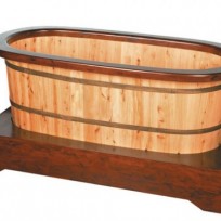 Bồn tắm gỗ sồi