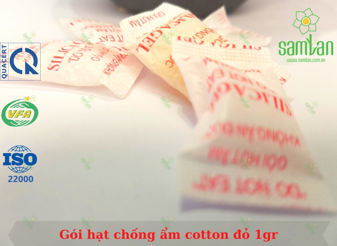 Gói hạt chống ẩm cotton đỏ 1gr