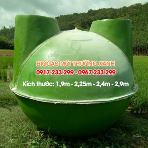 Hầm bể biogas đường kính 1,9m