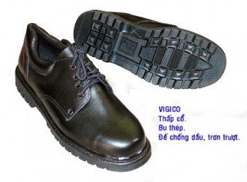 Giày da mũi sắt thấp cổ Vigico
