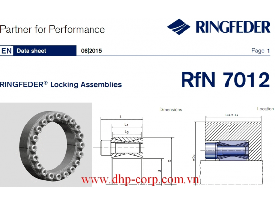 Khớp khóa trục Ringfeder RfN 7012