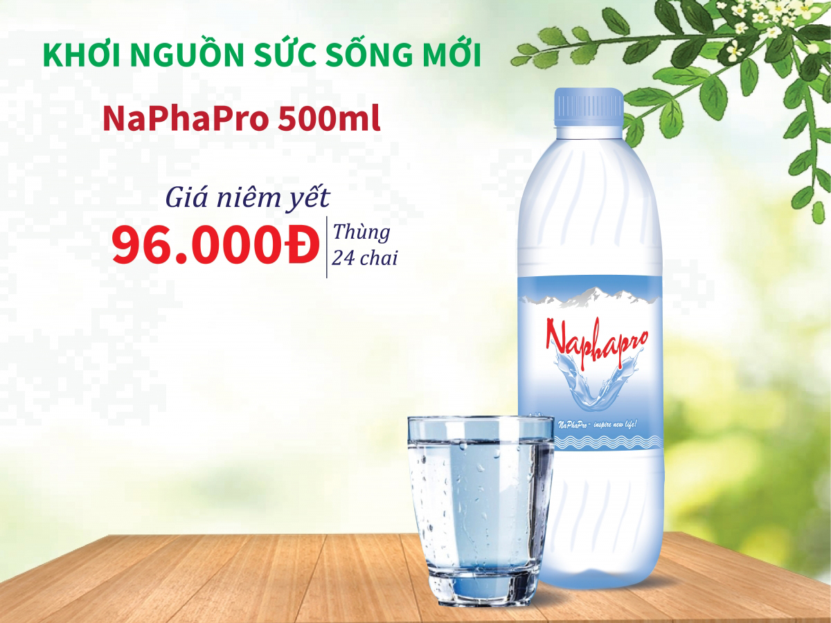 Nước uống tinh khiết 500ml Naphapro