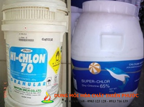 CHLORINE - CALCIUM HYPOCHLORITEl70% (Nhật) , 65% (TQ)