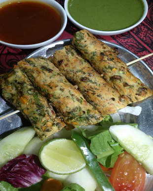 Hara Seekh Kebab