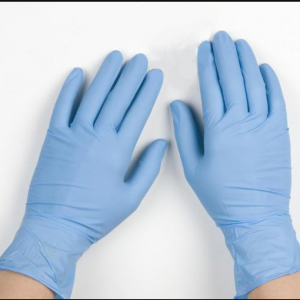 Găng tay y tế Nitrile Loại không bột màu xanh